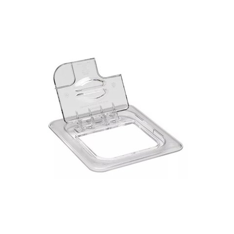 TAMPA 1/6 Em POLICARBONATO Com FLIP, DOBRADIÇA e COM Abertura Para Conchas e Colheres Para Serem Usa