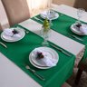Caminho de Mesa Basic Liso 1 Peça 1,30m X 40cm Decorativo Tecido Oxford Verde 100% Poliéster - 2