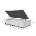 Ver imagem 3 de Box Bau Basic Abertura Lateral Solteirão Yescasa