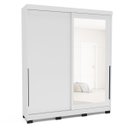 Ver imagem 2 de Roupeiro Madri 2 Portas Correr c/ Espelho 177x213cm Branco 250830
