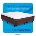 Ver imagem 4 de Cama Box Queen Size Bipartida Serenelife - Suede Marrom