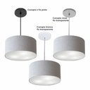 Ver imagem 4 de Pendente Cilíndrico Vivare Free Lux Md-4386 Cúpula em Tecido Lustres Vivare Rustico-Cinza Canopla ci