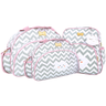 Kit Bolsas Maternidade Mave Baby Nuvem Chevron Cinza e Rosa - 1
