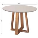 Ver imagem 6 de Conjunto Sala de Jantar 4 Lugares em Madeira Maciça Mesa Redonda 1,0M e 4 Cadeiras Moveis Mix