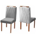 Ver imagem 3 de Conjunto Sala de Jantar 4 Lugares em Madeira Maciça Mesa Redonda 1,0M e 4 Cadeiras Moveis Mix