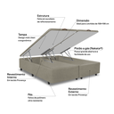 Ver imagem 2 de Box Bau Basic Bi-partido Queen