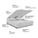 Ver imagem 2 de Box Bau Basic Bi-partido Queen