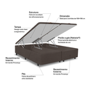 Ver imagem 2 de Box Bau Basic Bi-partido Queen 