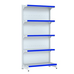 Gondola Parede 170 Fit Inicial Branco 5 Bandeja Pe Azul - 1