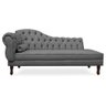 Recamier Divã Cancun 185cm com Capitonê - Direita Suede:cinza - 1