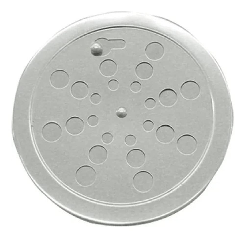 Ralo Grelha Inox para Banheiro Redondo 15x15 com Fecho Del Metais - 2