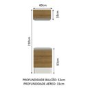 Ver imagem 4 de Conjunto Área De Serviço Madesa 60cm Armário Balcão Branco