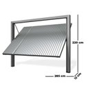 Ver imagem 2 de Portão Contrapeso de Aço Galvanizado com Chapa Frisada 220x285cm Mecal