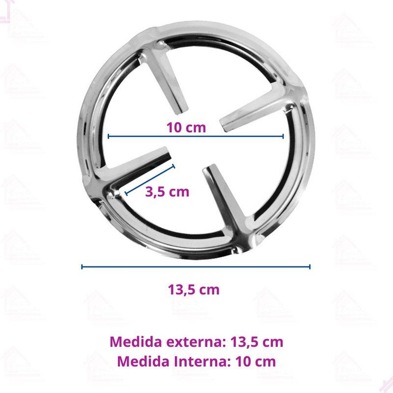 Base de Cafeteira Italiana Suporte Inox Redutor Boca de Fogão - 3