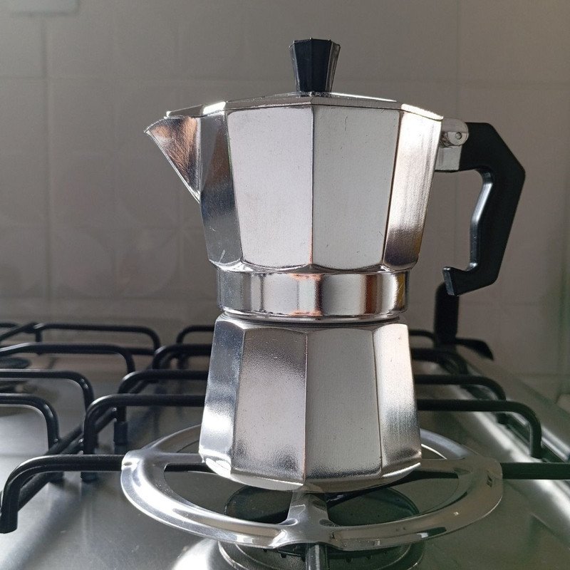 Base de Cafeteira Italiana Suporte Inox Redutor Boca de Fogão - 5