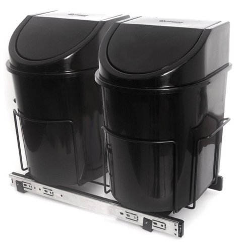 Lixeira De Base 24L - Preto Jomer