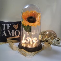 Luminária Love O Girassol Encantado 28 Cm Presente para Namorada Presente De Natal Presente dia das  - 7