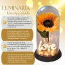 Ver imagem 3 de Luminária Love O Girassol Encantado 28 Cm Presente para Namorada Presente De Natal Presente dia das