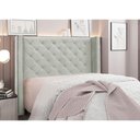 Ver imagem 4 de Cabeceira Cama Box Solteiro 90 Cm Vicenza Veludo Prata S04 - D'Rossi