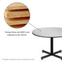 Ver imagem 4 de Tampo Redondo 100cm Standard Cinza com Preto Mesa de Reunião Cozinha
