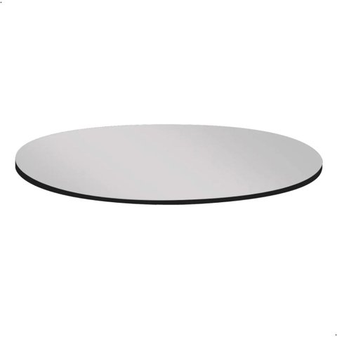 Tampo Redondo 100cm Standard Cinza com Preto Mesa de Reunião Cozinha