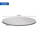 Ver imagem 2 de Tampo Redondo 100cm Standard Cinza com Preto Mesa de Reunião Cozinha