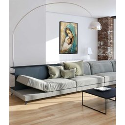 Quadro Decorativo Canvas Flutuante Moldura Filete Jesus Cristo Maria Gg 02 - 4