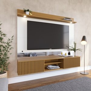 Painel para Tv até 65 Polegadas Ripado e Led Azaléia Cabecasa Madeiramadeira