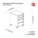 Ver imagem 3 de Gaveteiro Volante 4 Gavetas Aretto