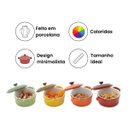 Ver imagem 3 de Cj 4pçs Mini Panelas Porcelana Tampa Coloridas 13cm Wolff