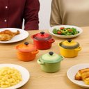 Ver imagem 4 de Cj 4pçs Mini Panelas Porcelana Tampa Coloridas 13cm Wolff