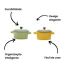 Ver imagem 5 de Cj 4pçs Mini Panelas Porcelana Tampa Coloridas 13cm Wolff