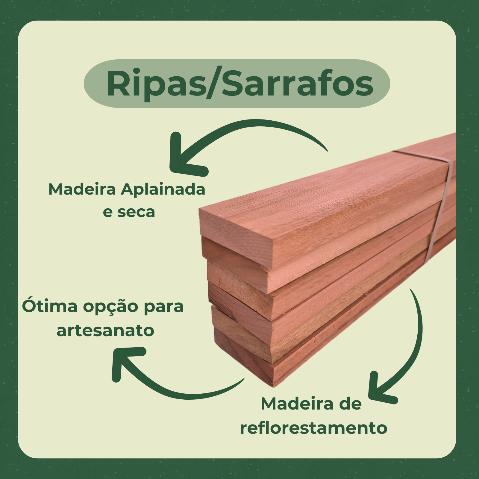 20 Ripas Sarrafos Eucalipto 2x7x70cm Aplainado Artesanato - 5