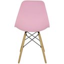 Ver imagem 5 de Kit 10 Cadeiras Charles Eames Eiffel Dsw - Base de Madeira Clara - Rosa Claro Multicolorido