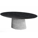 Ver imagem 1 de Mesa de Jantar Cone Oval Cimento Queimado com Tampo Pedra, Mármore e Granito Tatu Bola Móveis
