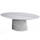 Ver mais imagens de Mesa de Jantar Cone Oval Cimento Queimado com Tampo Pedra, Mármore e Granito Tatu Bola Móveis