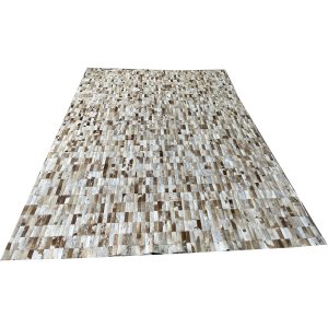 Tapete de couro bege malhado 2,00x3,00 s/b peça 3x9cm