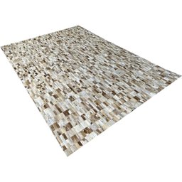 Tapete de couro bege malhado 2,00x3,00 s/b peça 3x9cm - 2