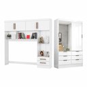 Ver imagem 1 de Guarda Roupa Casal Modulado Sevilha 4 e 2 Portas 8 Gavetas Plus com Cama Casal Carioca Móveis