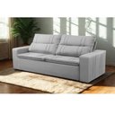 Ver imagem 1 de Sofá Retrátil e Reclinável 3 Lugares com Molas 1,80m Escócia Suede Mirra Decor