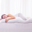 Ver imagem 1 de Travesseiro de Corpo Com Fronha Antialérgico Fibra Siliconada Extra Macio 130x40cm - BF Colchões