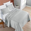 Ver imagem 1 de Cobre Leito Casal Padrão Nobless 200 Fios 3 Peças - Cinza Geada