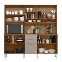 Ver imagem 6 de Cozinha Compacta 10 Portas 2 Gavetas Amora Marrom/Amêndola Touch/Nude Prime