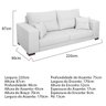 Sofá 2 Lugares Madri Suede - Amarena Móveis Sofá 2 Lugares Sofás Branco - 4