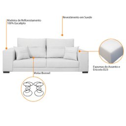 Sofá 2 Lugares Madri Suede - Amarena Móveis Sofá 2 Lugares Sofás Branco - 5 Sofá 2 Lugares Madri Suede - Amarena Móveis Sofá 2 Lugares Sofás Branco - 5