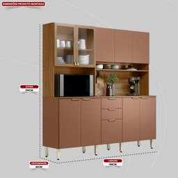 Cozinha Compacta 10 Portas 2 Gavetas Amora - 3