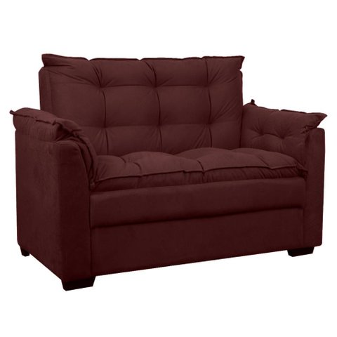 Sofá 2 Lugares Confortável Pequeno 140cm Small Cores Herrero Cor:Marsala