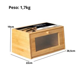 Porta Pão em Bambu 38 Cm - Paramount - 2