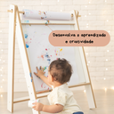 Ver imagem 6 de Lousa Cavalete Infantil com Papel Desenhável | MDF | Estilo Montessori