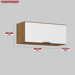 Armário Aéreo de Cozinha 70cm 1 Porta Firenze - 4